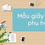 Giấy Mời Họp Phụ Huynh Đầu Năm Tiểu Học